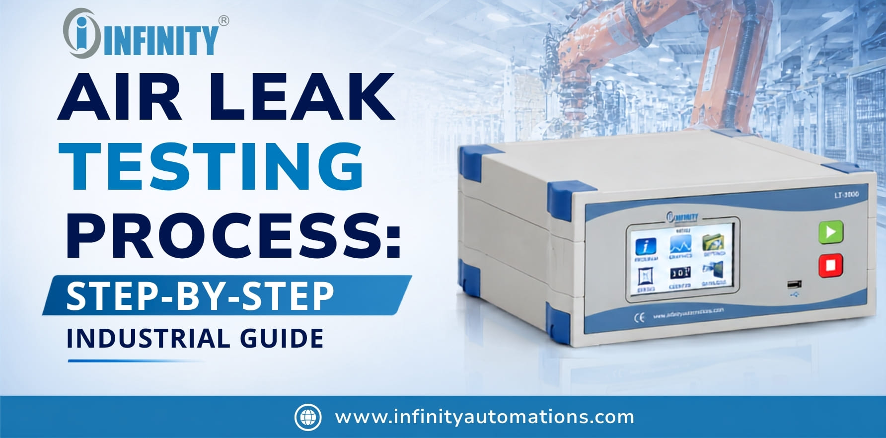 Air Leak Testing process on an industrial production line