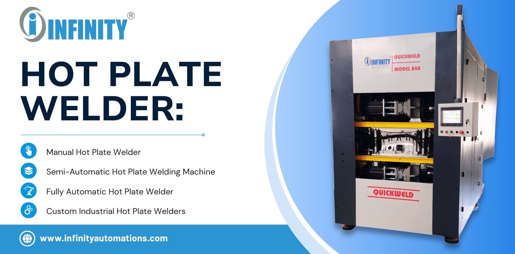 Industrial Hot Plate Welder for thermoplastic welding